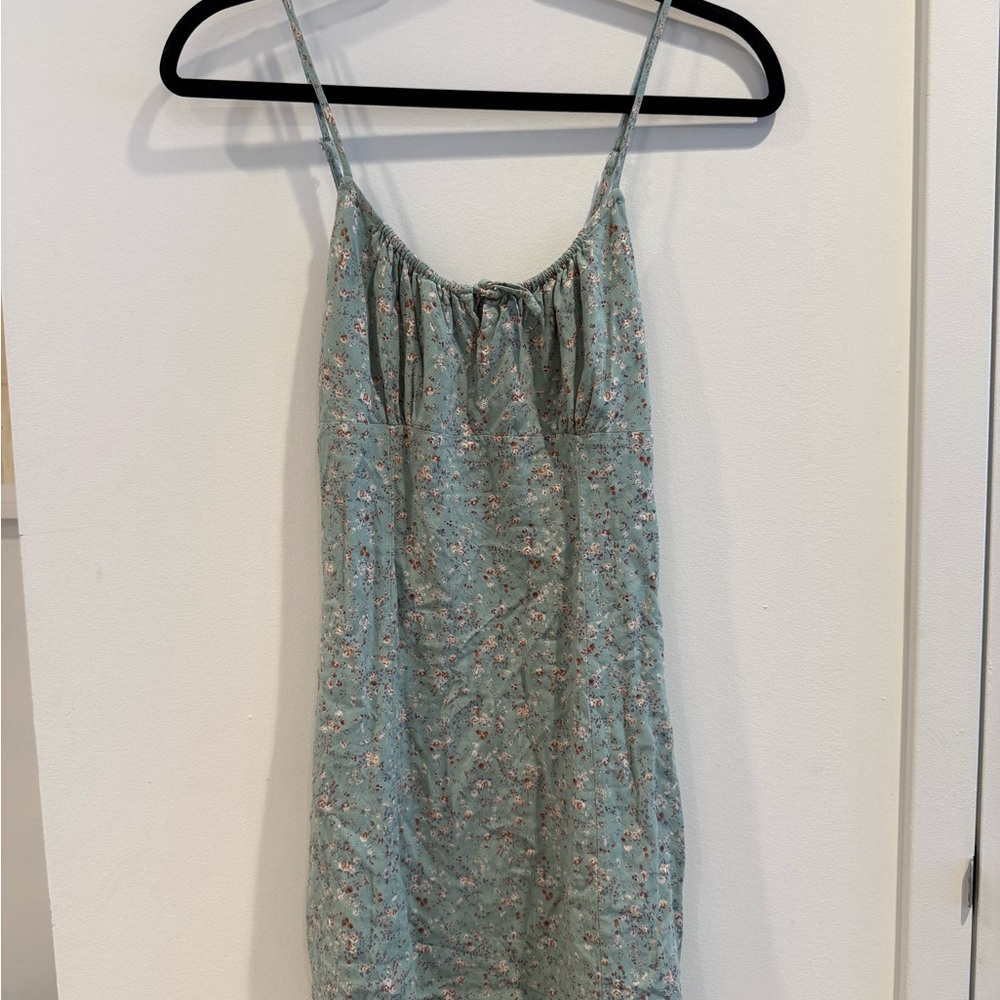 Brandy Melville Green Floral Dress